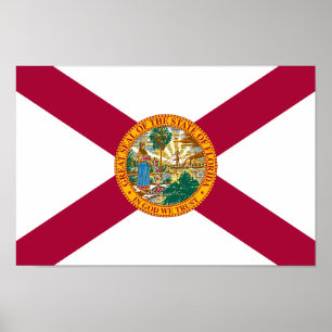 Staatsflagge Florida Poster