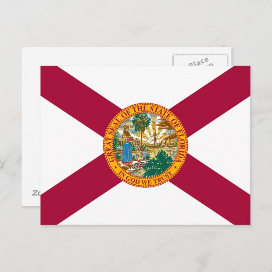 Staatsflagge Florida Postkarte (Vorne/Hinten)