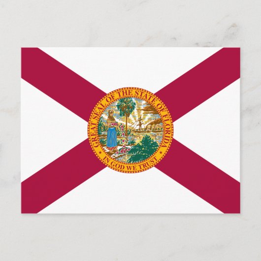 Staatsflagge Florida Postkarte (Vorderseite)