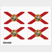 Staatsflagge Florida Rechteckiger Aufkleber (Blatt)