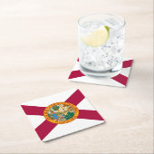 Staatsflagge Florida Rechteckiger Pappuntersetzer (Vor Ort)