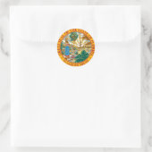 Staatsflagge Florida Runder Aufkleber (Tasche)