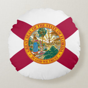Staatsflagge Florida Rundes Kissen