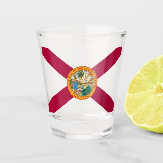Staatsflagge Florida Schnapsglas (Vorderseite)