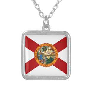 Staatsflagge Florida Versilberte Kette