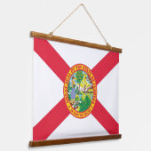 Staatsflagge Florida Wandteppich Mit Holzrahmen (Gewinkelt)