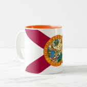 Staatsflagge Florida Zweifarbige Tasse (Vorderseite Links)