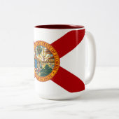 Staatsflagge Florida Zweifarbige Tasse (VorderseiteRechts)