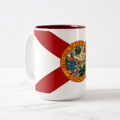 Staatsflagge Florida Zweifarbige Tasse (Vorderseite Links)