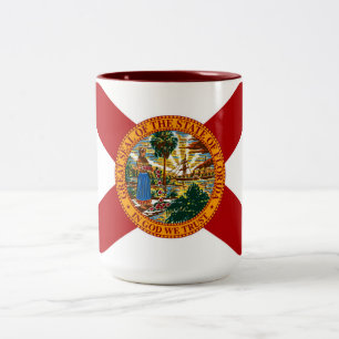 Staatsflagge Florida Zweifarbige Tasse