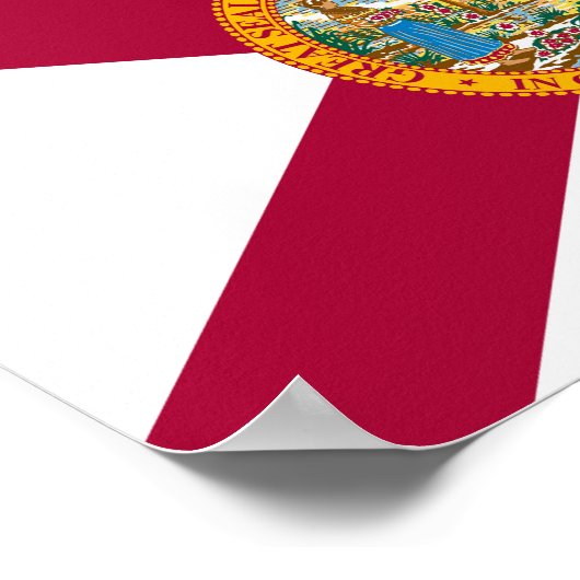 Staatsflagge Floridas Poster (Ecke)