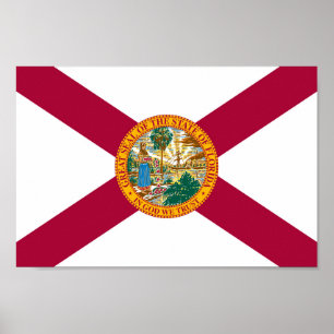 Staatsflagge Floridas Poster