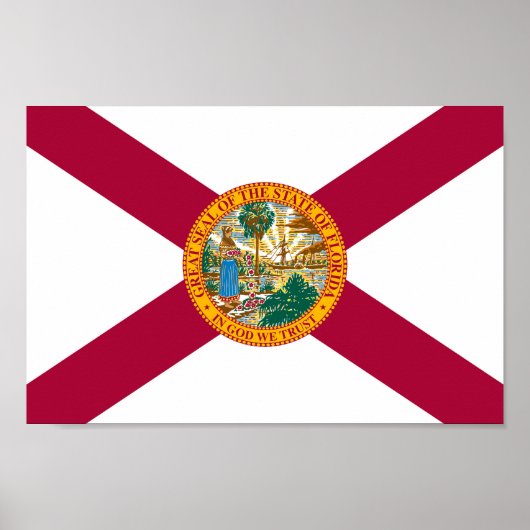 Staatsflagge Floridas Poster (Vorne)