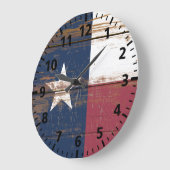 Staatsflagge für altes Holz und Texas Große Wanduhr (Winkel)