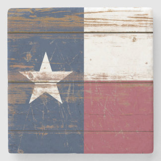 Staatsflagge für altes Holz und Texas Steinuntersetzer