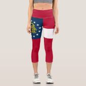 Staatsflagge Georgiens Capri Leggings (Vorderseite)