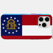 Staatsflagge Georgiens Case-Mate iPhone Hülle (Rückseite (Horizontal))