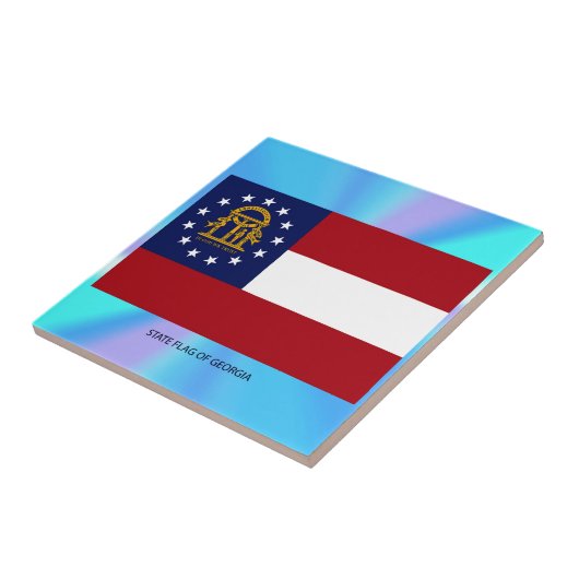 Staatsflagge Georgiens Fliese (Seite)