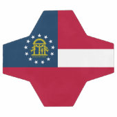 Staatsflagge Georgiens Fußball (Flach)