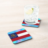 Staatsflagge Georgiens Getränkeuntersetzer (Rechte Seite)