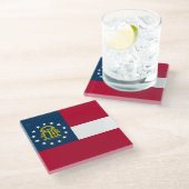 Staatsflagge Georgiens Glasuntersetzer (Schrägansicht)