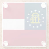 Staatsflagge Georgiens Glasuntersetzer (Rückseite)