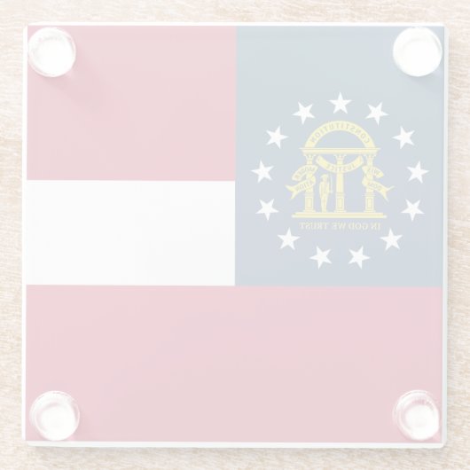 Staatsflagge Georgiens Glasuntersetzer (Rückseite)
