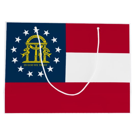 Staatsflagge Georgiens Große Geschenktüte (Rückseite)