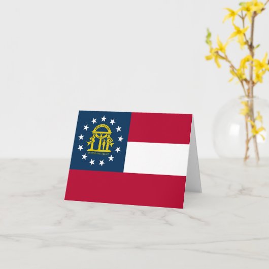 Staatsflagge Georgiens Karte (Gelbe Blume)
