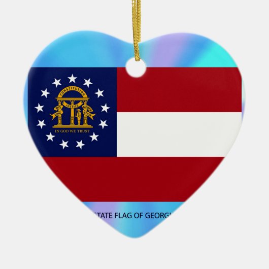 Staatsflagge Georgiens Keramik Ornament (Vorne)