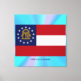 Staatsflagge Georgiens Leinwanddruck