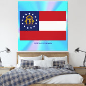Staatsflagge Georgiens Leinwanddruck (Insitu (Schlafzimmer))