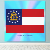 Staatsflagge Georgiens Leinwanddruck (Insitu (Holzboden))