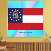 Staatsflagge Georgiens Leinwanddruck (Insitu (Wohnzimmer))