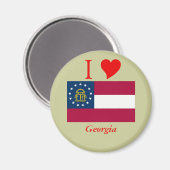 Staatsflagge Georgiens Magnet (Vorderseite/Rückseite)