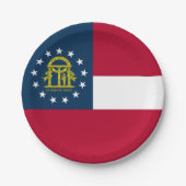 Staatsflagge Georgiens Pappteller (Vorderseite)