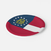 Staatsflagge Georgiens Pappteller (Schrägansicht)