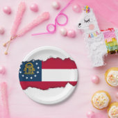 Staatsflagge Georgiens Pappteller (Party)