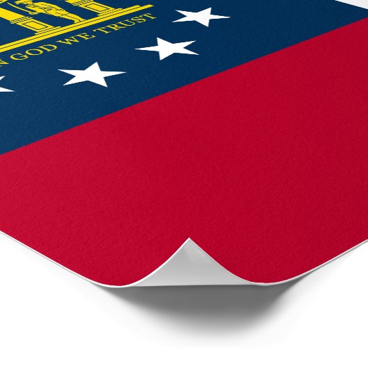 Staatsflagge Georgiens Poster (Ecke)