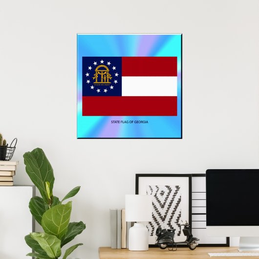 Staatsflagge Georgiens Poster (Heimbüro)
