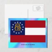 Staatsflagge Georgiens Postkarte (Vorne/Hinten)