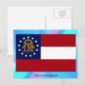 Staatsflagge Georgiens Postkarte (Vorne/Hinten)