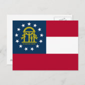 Staatsflagge Georgiens Postkarte (Vorne/Hinten)