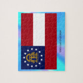 Staatsflagge Georgiens Puzzle (Vertikal)