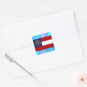 Staatsflagge Georgiens Quadratischer Aufkleber (Umschlag)