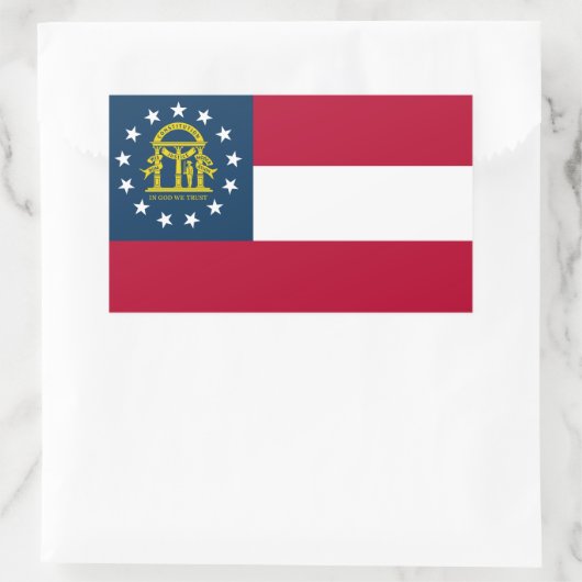 Staatsflagge Georgiens Rechteckiger Aufkleber (Tasche)