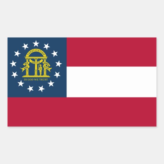 Staatsflagge Georgiens Rechteckiger Aufkleber (Vorderseite)