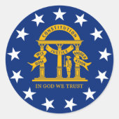 Staatsflagge Georgiens Runder Aufkleber (Vorderseite)