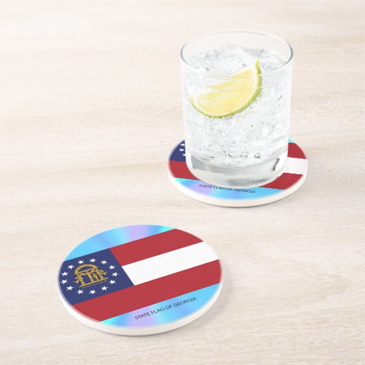 Staatsflagge Georgiens Sandstein Untersetzer (Seite)