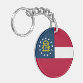 Staatsflagge Georgiens Schlüsselanhänger (Vorderseite links)